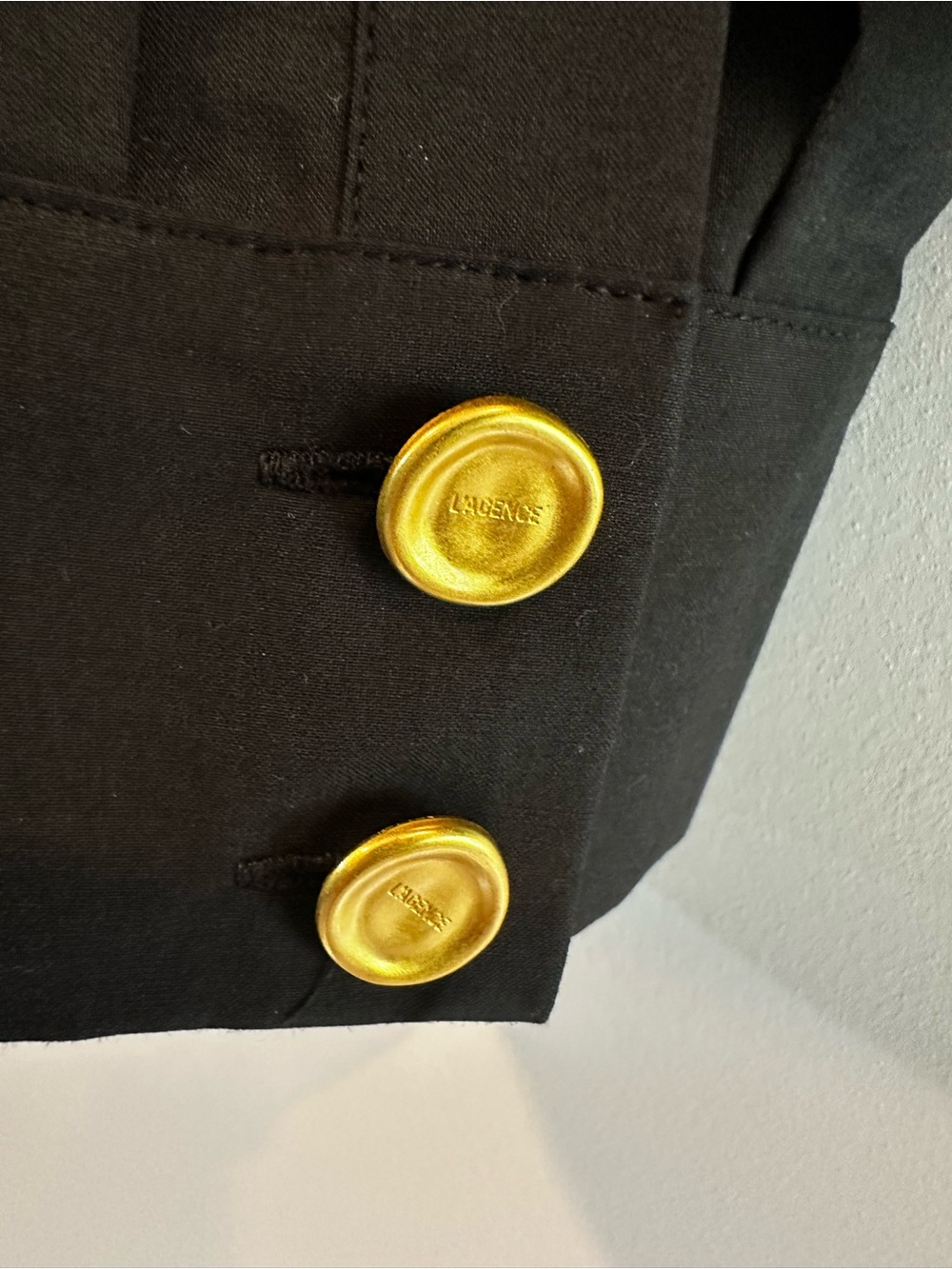 L’AGENCE Cosette Shirt with Gold Buttons - Picture 3 of 16